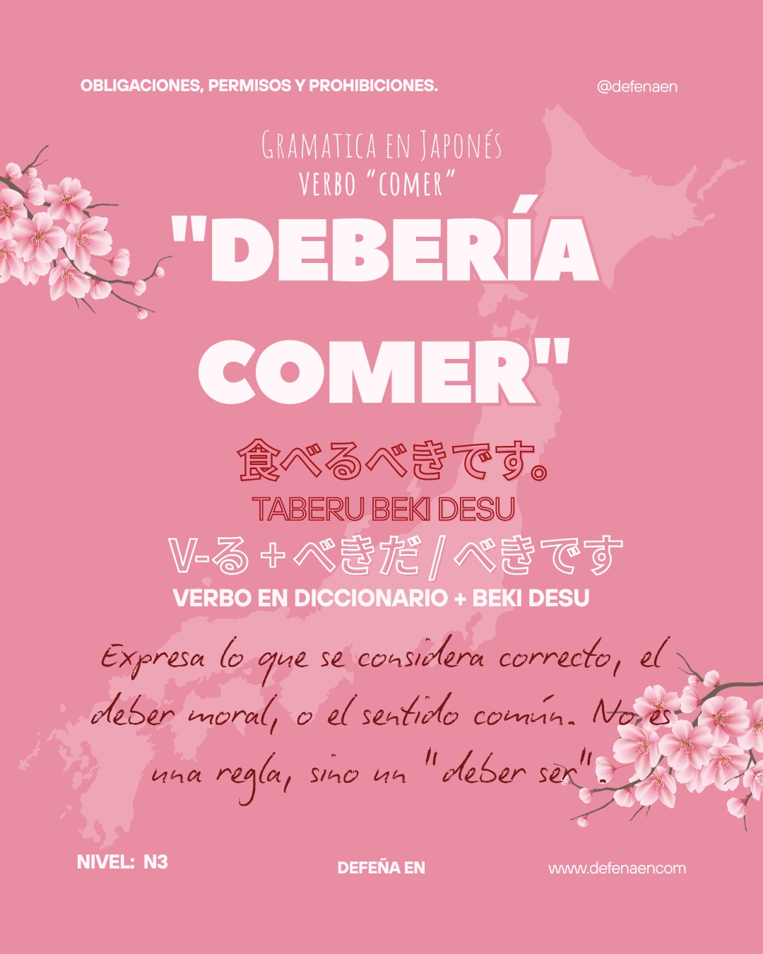 Debería- formulario de gramatica en japones