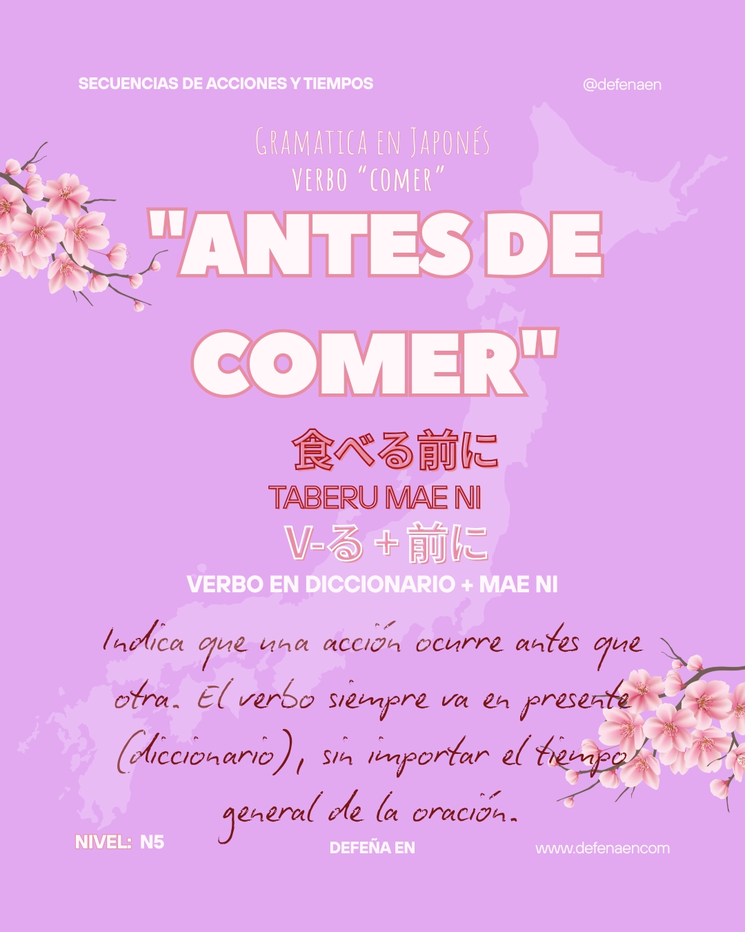 Antes de comer en japones / mae ni
